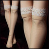 Trinity Doll - Savin Lace Band Stockings (Beige)