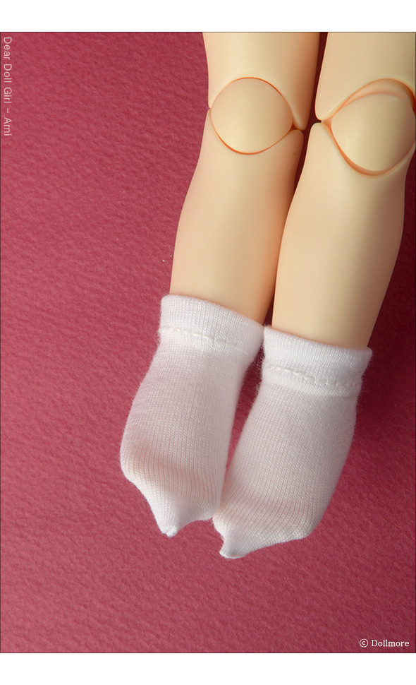Dear Doll Size - Smart Ankle Socks (White)