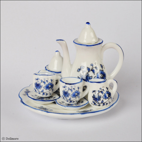 USD Size -  Antique Blue Tea Set - B