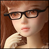 12inch doll -  Shape Steel Lensless Frames Glasses (Black)