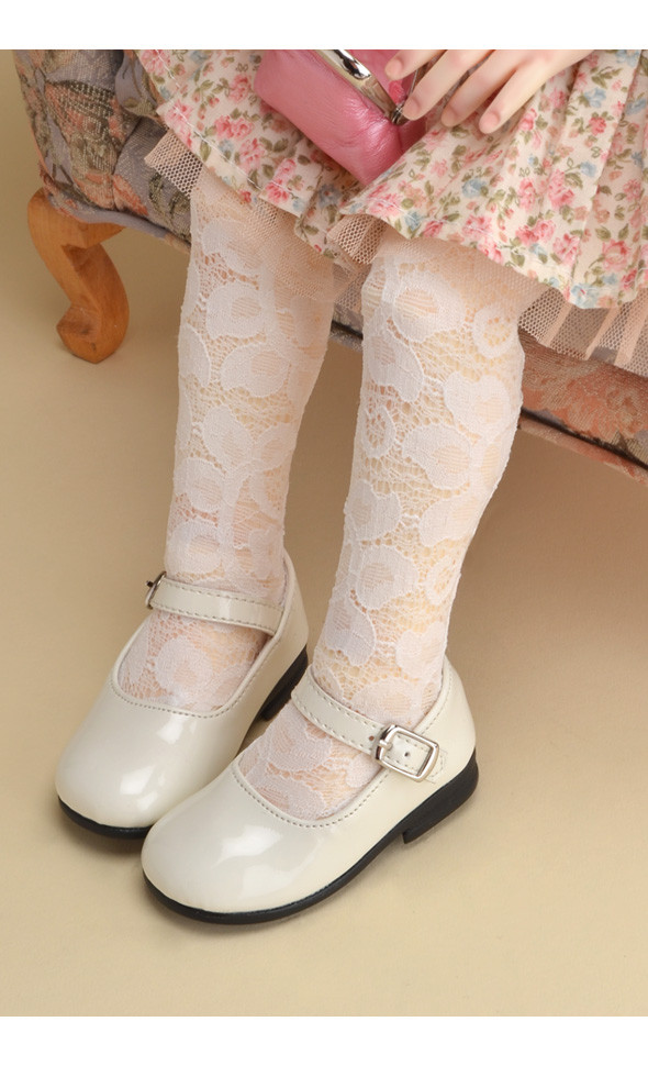 Illua Doll Shoes - Noble Basic Girl Shoes (White Enamel)