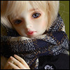 Model & MSD - Check Woolen Muffler (I - Beige)