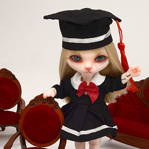 Bebe Doll Size - Graduation Uniform.Set (Black)