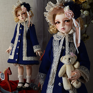 (Limited Costume) Illua Doll Size - Renoirs Blue Coat Dress Set - LE10