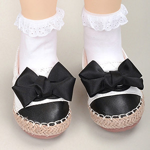 Lusion Doll Shoes - Ribbon SN Shoes (Black)