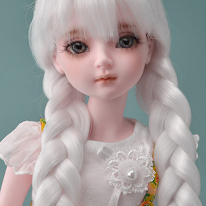 (7-8) Shirley Bang Pgtail Wig (White)