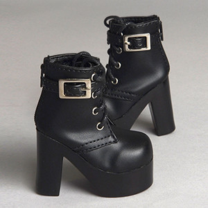 SD (high heels) Shoes - Platform WD Boots (Black)