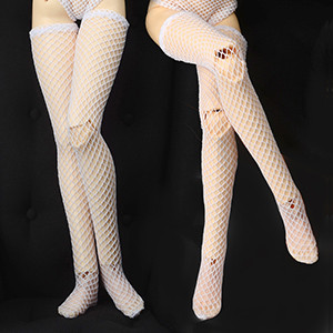 SD - Big Net Band Stockings (White)