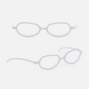 SD - Shape Steel Lensless Frames Glasses (White)