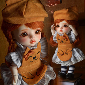 (Limited Costume)Bebe Doll Size - kitty Kitchen Orange Clothes Set - LE10