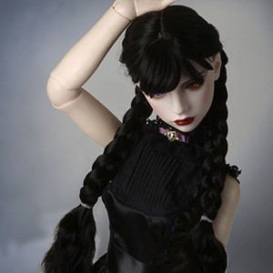 (13-14) Shirley Bang Pgtail Wig (Black)