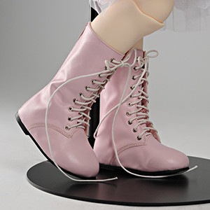 (Damage Sale) Lusion Doll Shoes - Basic Flat Boots (Pink)