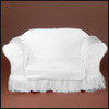 Model doll size - Romaellie Fabric Double Sofa Cover (White)