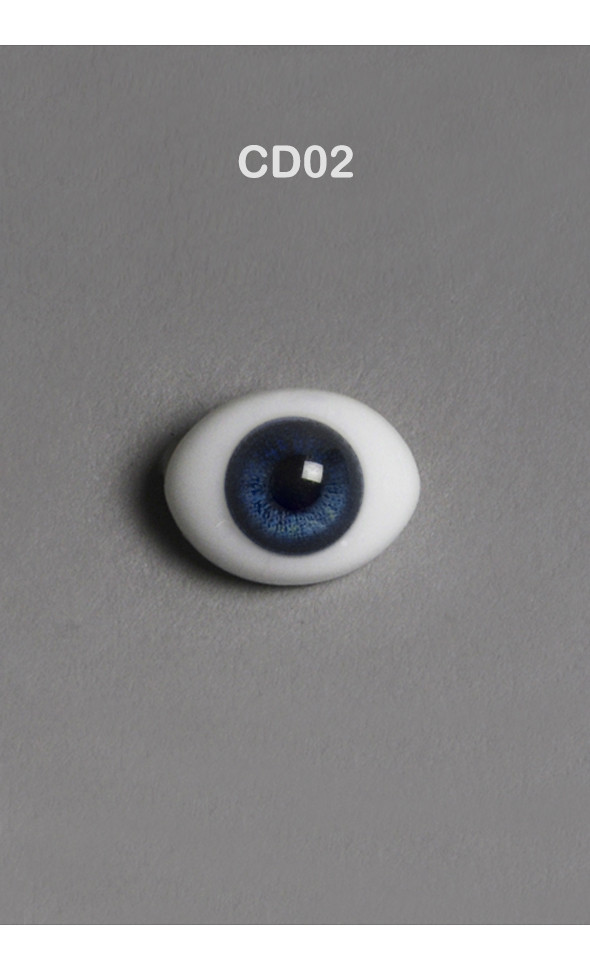 12mm Classic Flat Back Oval Glass Eyes (CD02)[N5-2-2]
