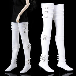 (Damage Sale)Model Doll Shoes - High Style Boots (White)