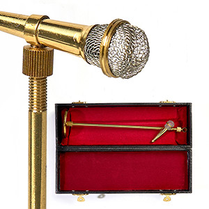 USD&MSD - JM Microphone Stand Case Set Microphone (Gold)