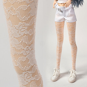 Model F - Yasisi Band Stockings (White)