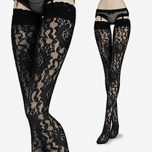 Model F - Yasisi Band Stockings (Black)