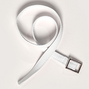 ALL Size 1cm thick Fabric Belt (White / 40cm)