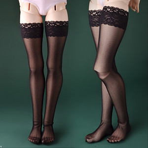 Trinity Doll - Long Mesh Stockings (Black)[C4-4-1],[C4-4-2]