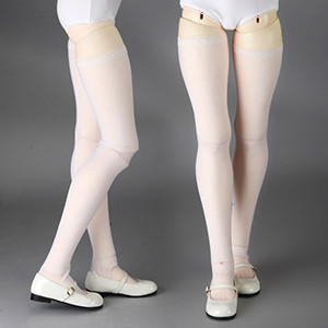 Trinity Doll - Spandex Band Stockings (White)