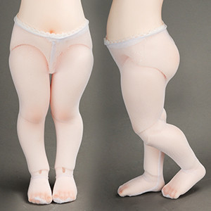 Mokashura Size - Gauzee Panty Stocking (white)