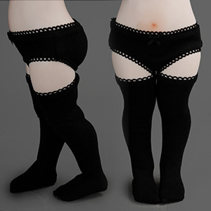 Mokashura Size - Span·dex Stockings (Black)