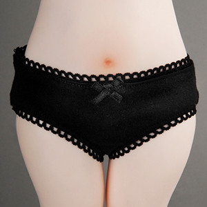 Mokashura Size - Simple Triangle GIRL Panties (Black)