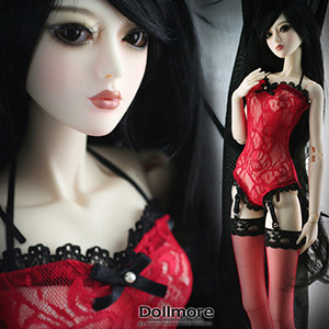 Model doll size - Basic Model Line Lingerie Set (Red)