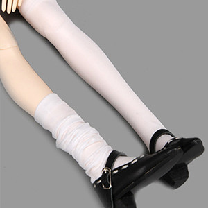 SD - Cotton knee socks (White)