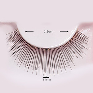 Eyelashes for dolls - D#122 (Black) - 11mm