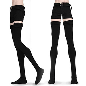 Glamor Model M - Long Solid Stockings (Black)