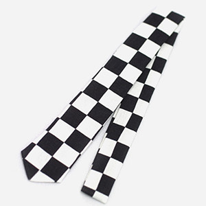 Model Doll Size - Pattern Necktie(Black&White)