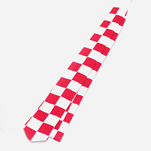 Model Doll Size - Pattern Necktie(Red&White)