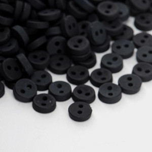 5.5 mm Round Simple button (Black)