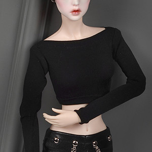 Fashion Doll Size - UM22 Crop T (Black)