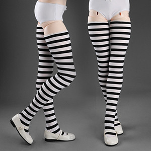 Trinity Doll - Lapon Striped Band Stocking (W&Black)