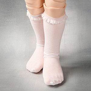 Lusion Doll Size - PPM Knee Socks (White)