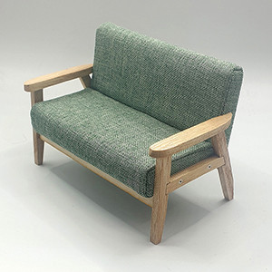 1/12 Scale Double Classic Wooden Chair (Green)