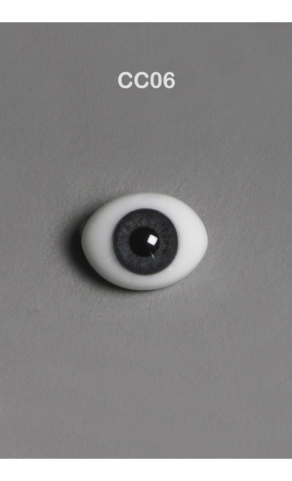 (Pre-Order) 12mm Classic Flat Back Oval Glass Eyes (CC06)