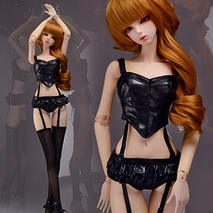 Model F - AOA Lingerie Look Set (Black)