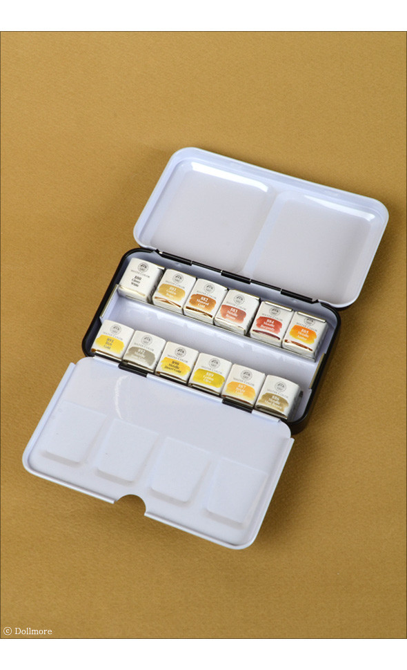 Professional Solid Watercolor Metal Tone 12 Color Set