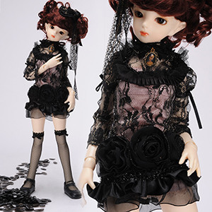 MSD - Rose Bloom Dress Set (Black)