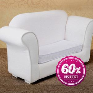 10% off limited time) Model doll size - Fabric Double Sofa Frame (White)(until December 31)