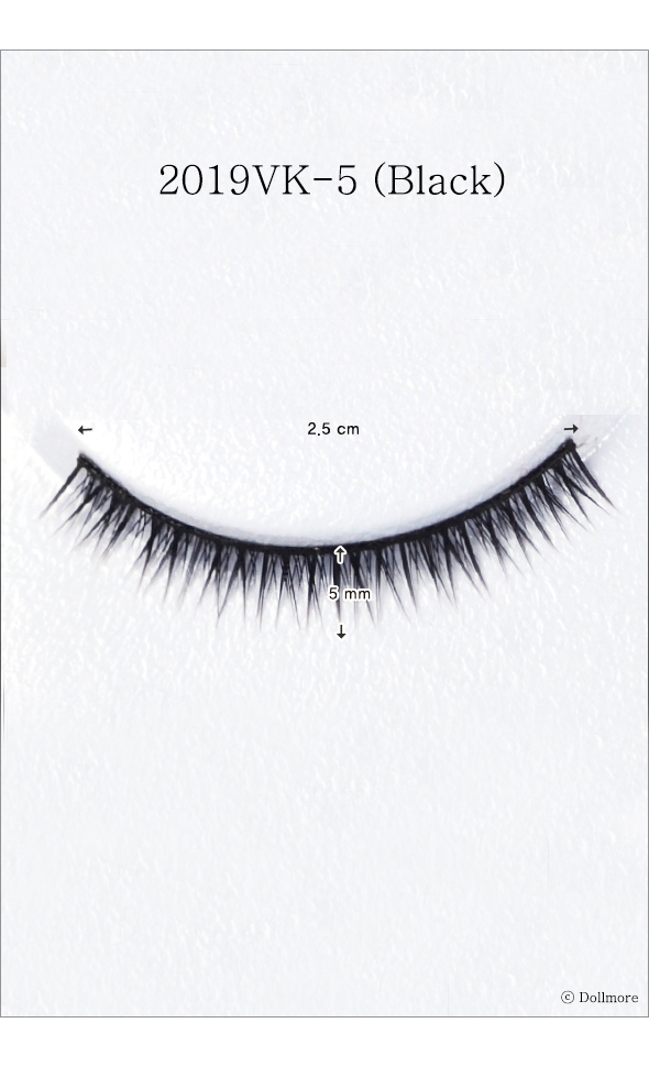 Eyelashes for dolls - 2019VK-5 (Black)