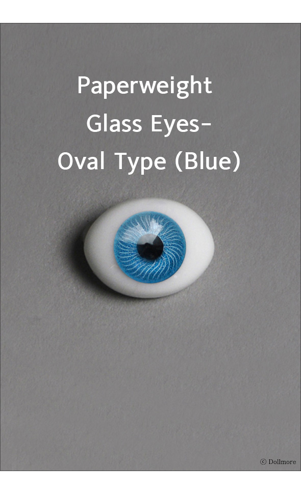 10mm Paperweight Glass Eyes-Oval Type (Blue)[N7-2-6]